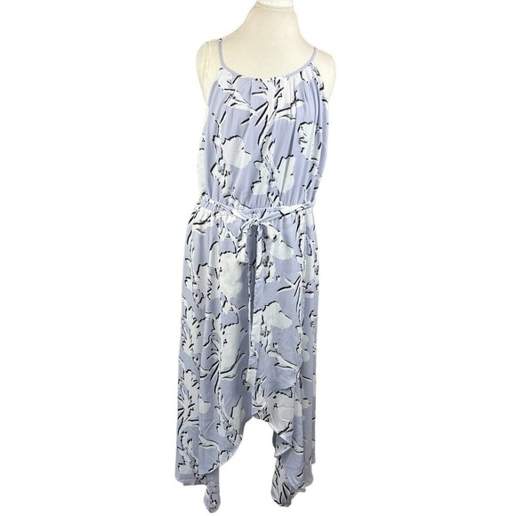 Lane Bryant Lilac Floral Bloom Chiffon Midi Maxi Dress 22 NWT High Low Purple - Picture 6 of 11